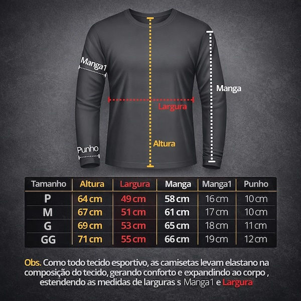 Miniatura: Camiseta  Camino Templário  Dryfit Manga longa