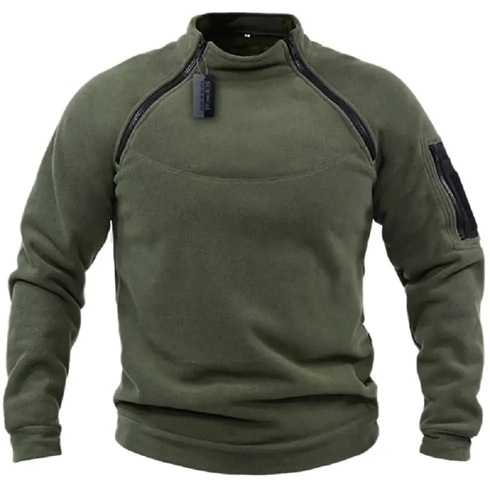 Miniatura: Outdoor Men's TacticalFleece Jacket Clothes Warm Zippers Pullover Men Windproof 