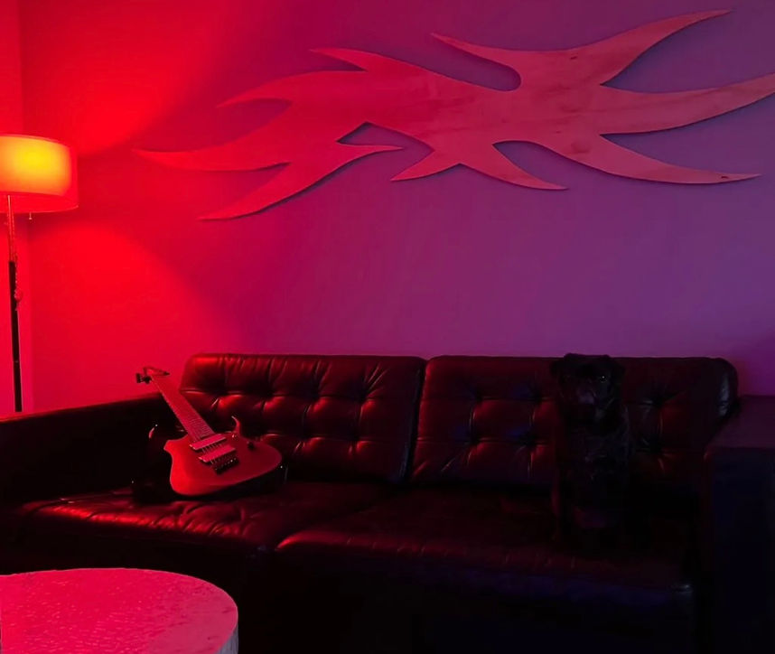 interior design, lighting, and sculpture wall-hanging art by headlamp creative group.