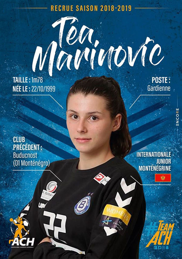 Téa Marinovic arrive à l'ACH avec l'envie de "travailler dur et d'être ambitieuse.&