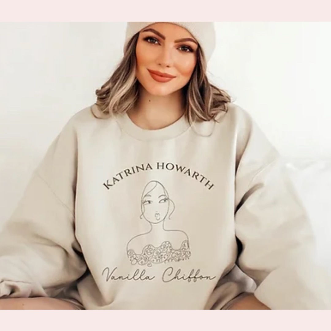 Vanilla chiffon sweatshirt medium