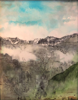 BakerMichelle Nestled Below 16x13 Ink $200