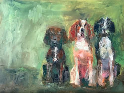 Stewart, Margaret_ThreeHounds_Oil_12x9