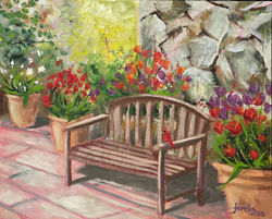 FiorellaMaria_CandinalOnBench