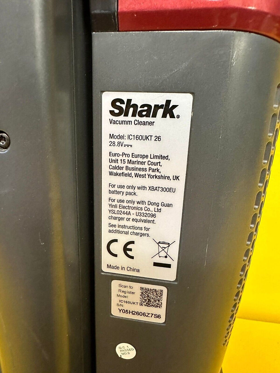 Thumbnail: SHARK IC160 DUOCLEAN - RED - CORDLESS LIFT AWAY VACUUM CLEANER