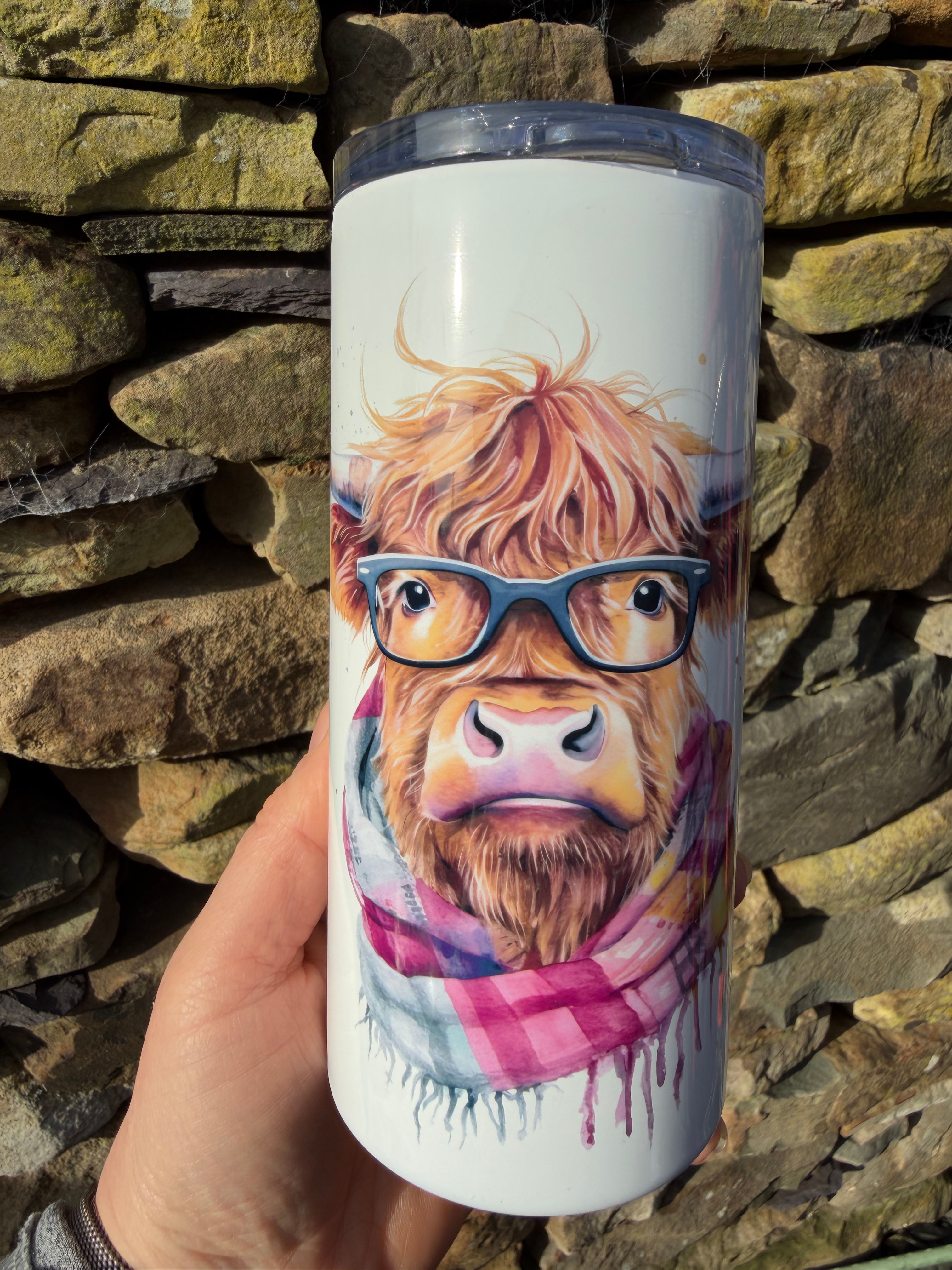 Highland with glasses thermal tumbler 