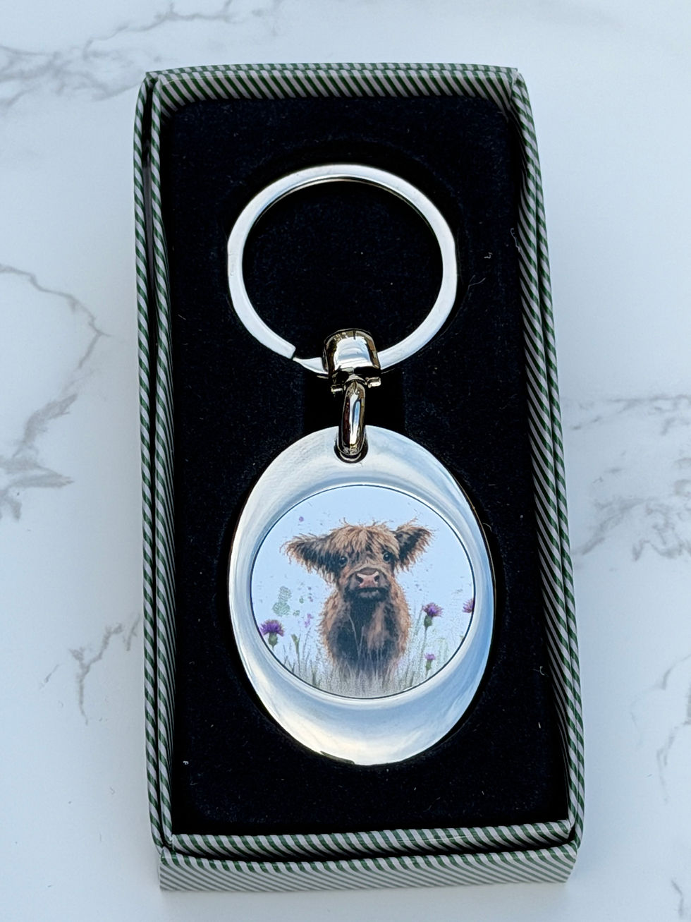 Thumbnail: Highland and thistle trolly token keyring 