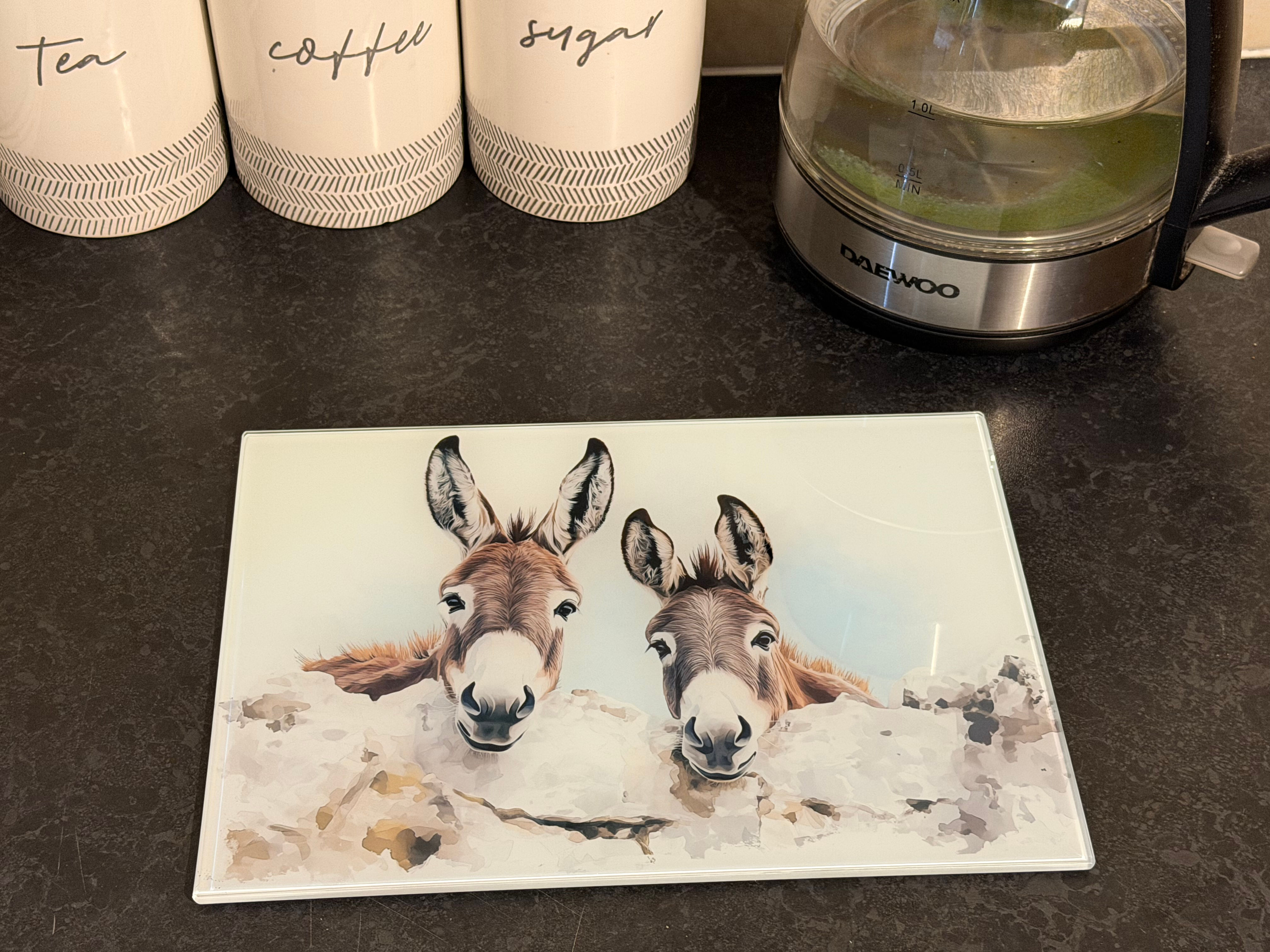 Donkey glass chopping board / worktop saver