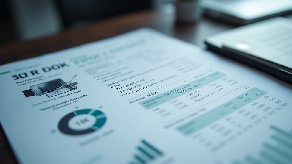 Close-up view of a technical datasheet with pricing details