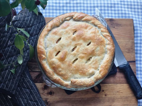 Tourte de seitan fumé excellente alternative à la viande