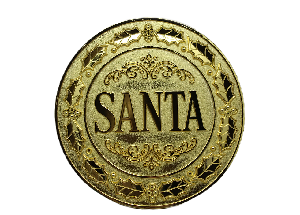 Thumbnail: SANTA Round Buckle- Gold
