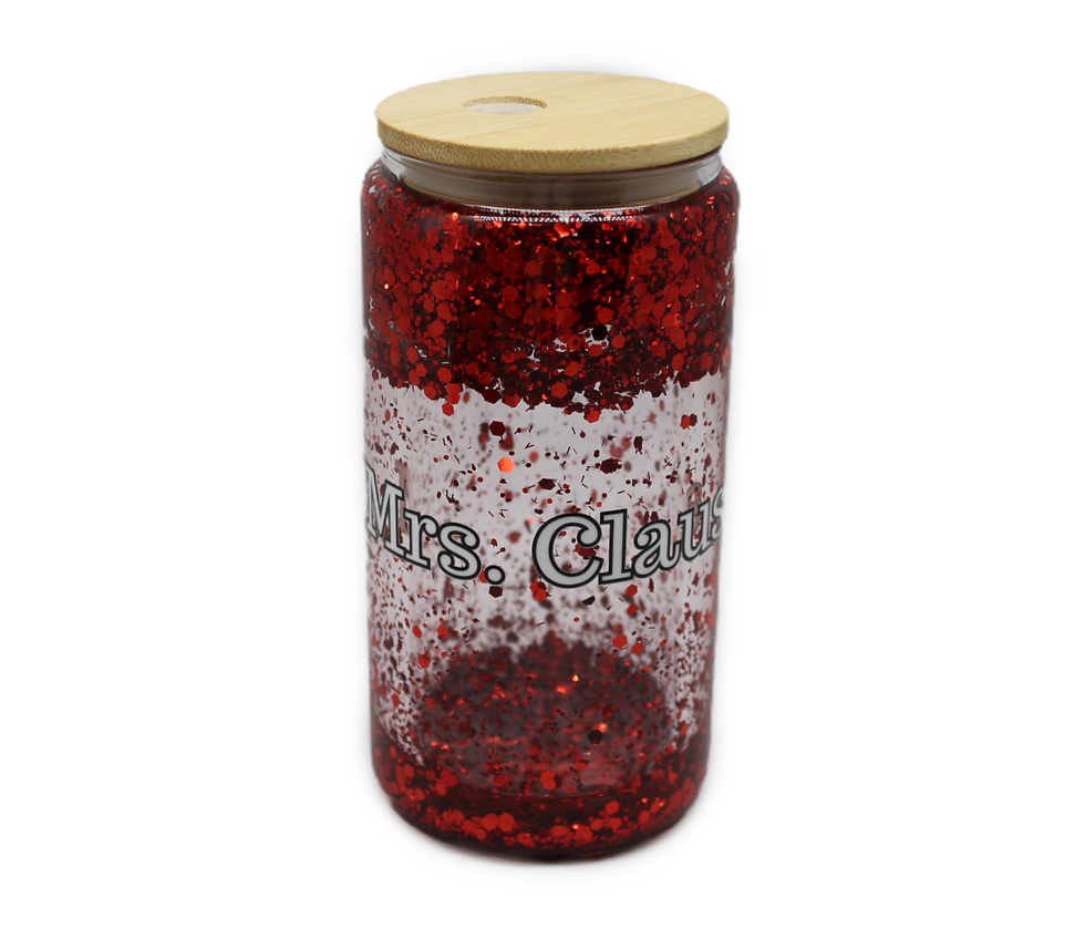 Thumbnail: Glass Tumblers-Mrs.Claus (16oz)