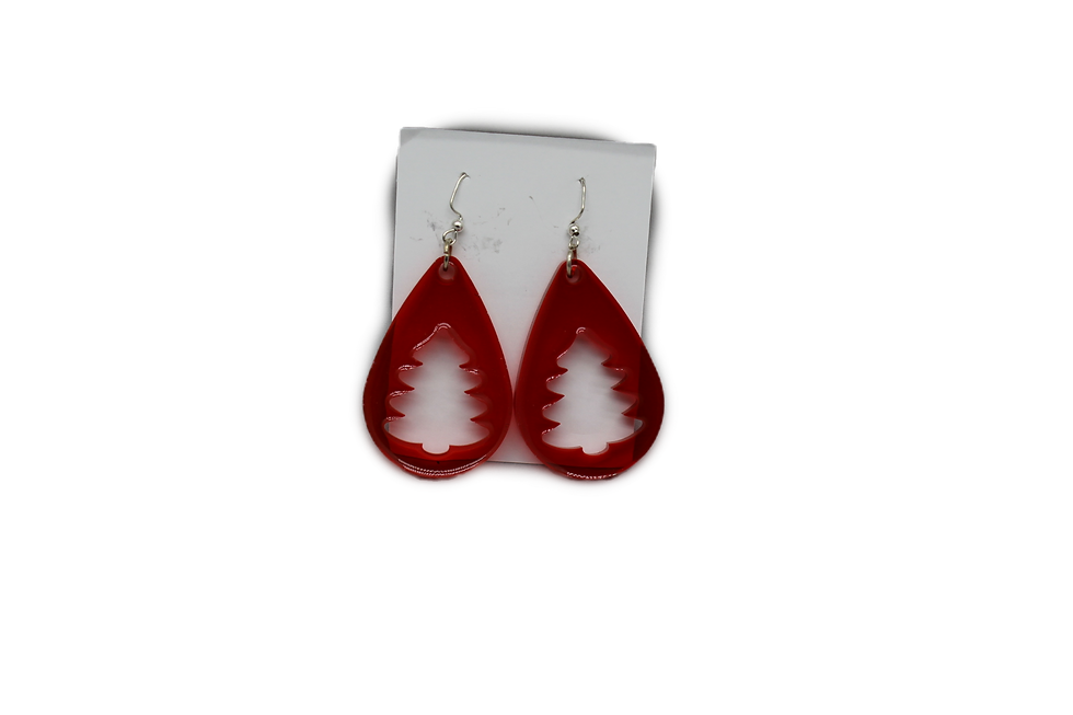 Thumbnail: Red Teardrop Earrings