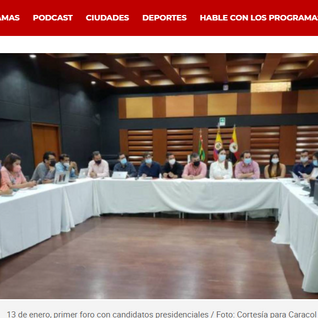 13 de enero, primer foro con candidatos presidenciales