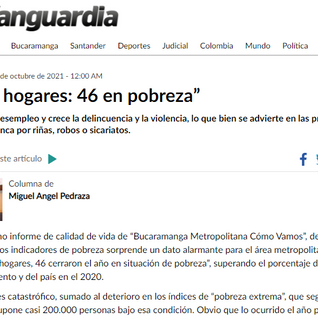 “100 hogares: 46 en pobreza”