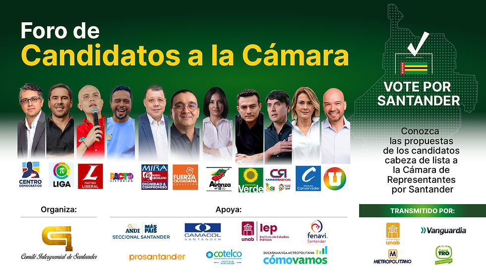 Foro con candidatos cabeza de lista a la Cámara de Representantes