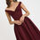 Thumbnail: Omella Burgundy Ruched Bust Sweetheart Maxi Dress