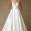 Thumbnail: Strapless Pleat Neckline A Line Mikado Wedding Dress