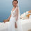 Thumbnail: Robin- Deep illusion plunge neckline A-line wedding dress
