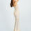 Thumbnail: Pallas Beige Lace Trim Crochet Mermaid Maxi Dress