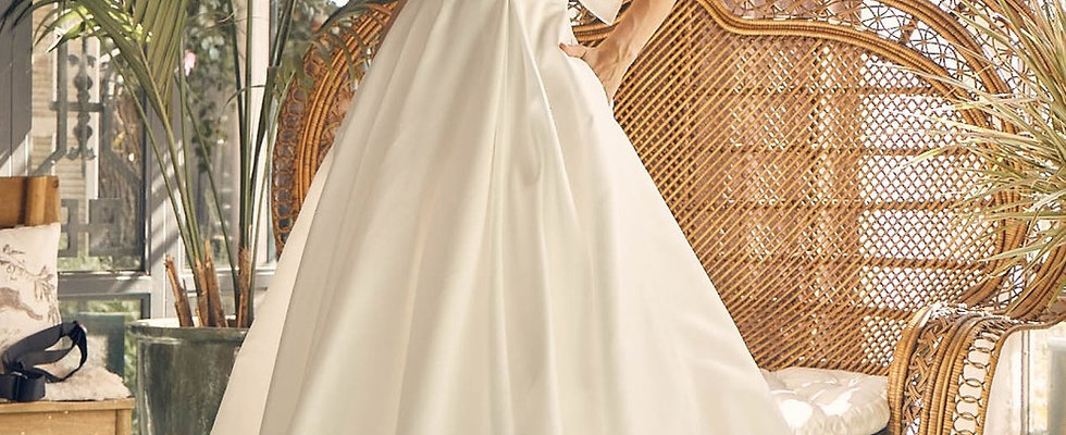 NOX 968 - Ballgown Satin Wedding Dress with bow