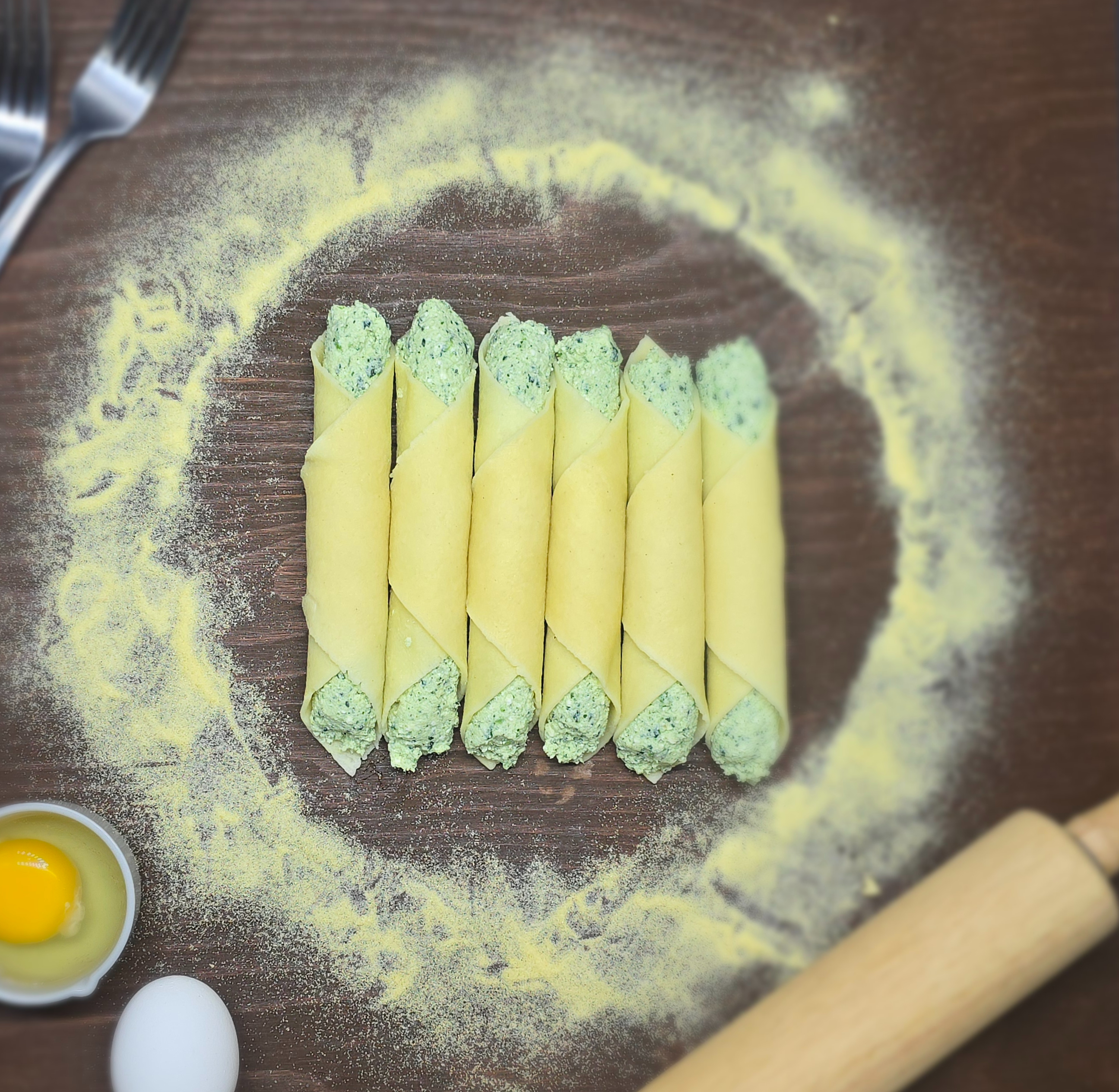 Manicotti Ricotta-Épinard
