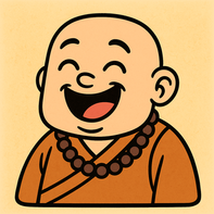 Ein lachender Mönch