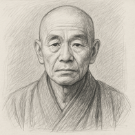 KI generierte Bleistiftskizze von Kodo Sawaki