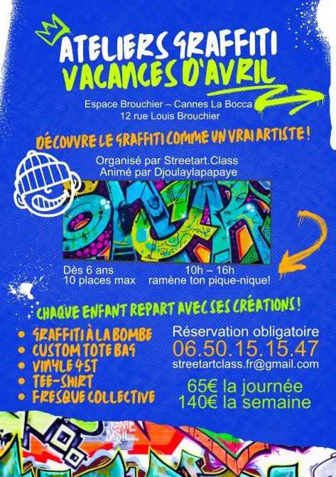 🎨 ATELIERS GRAFFITI – VACANCES D’AVRIL 🔥