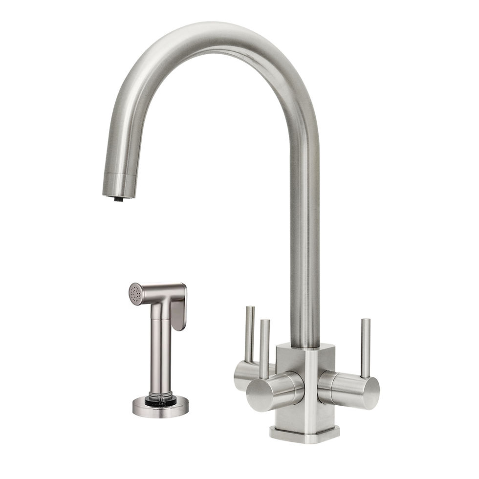 Thumbnail: Verona SQ 3 Lever Brushed Steel