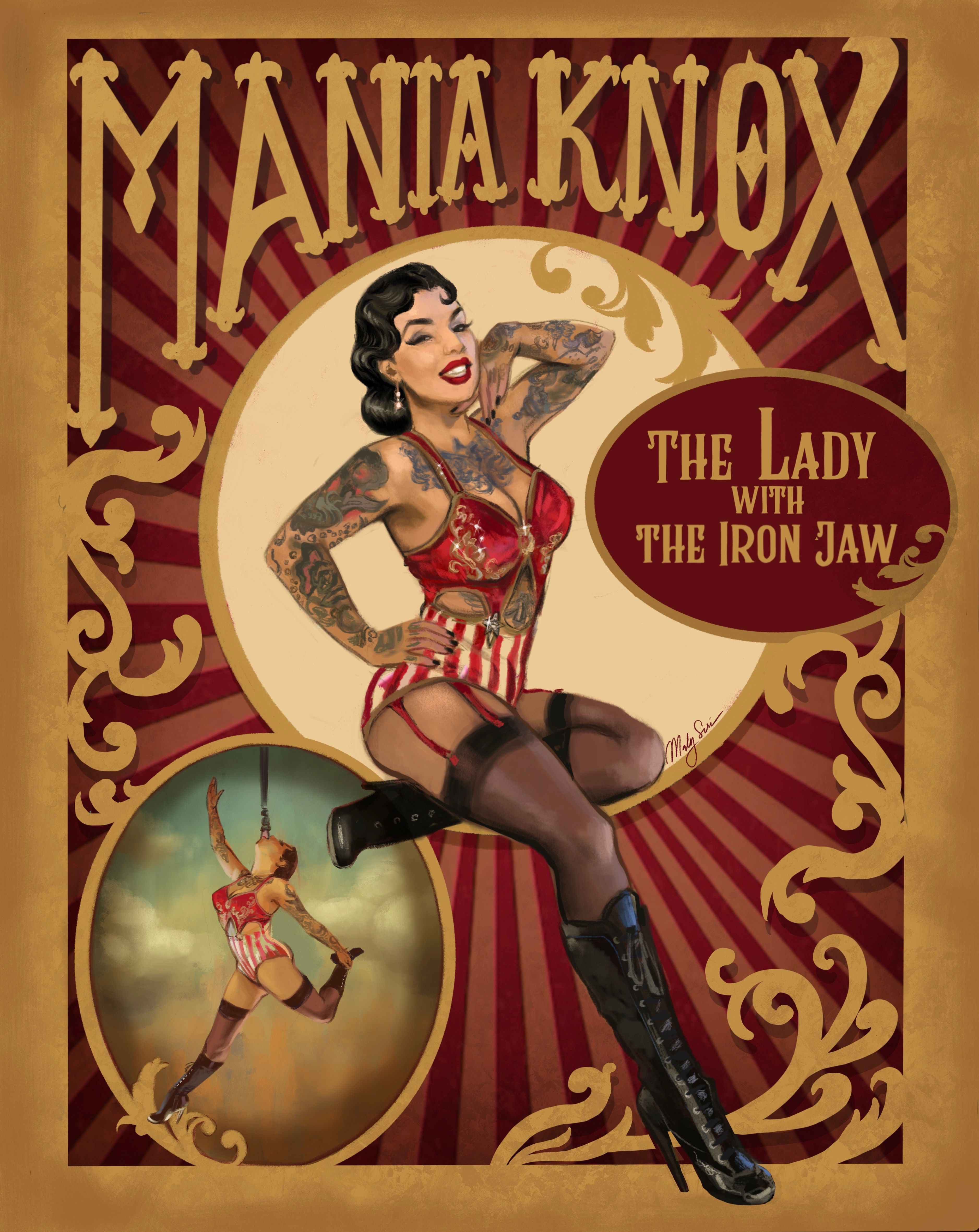 POSTALCARD 5X7 - THE LADY WITH THE IRON JAW