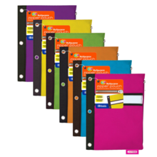 BAZIC Bright Colour 3-Ring Pencil Pouch