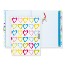 Hearts Locking Journal - 6" x 8"