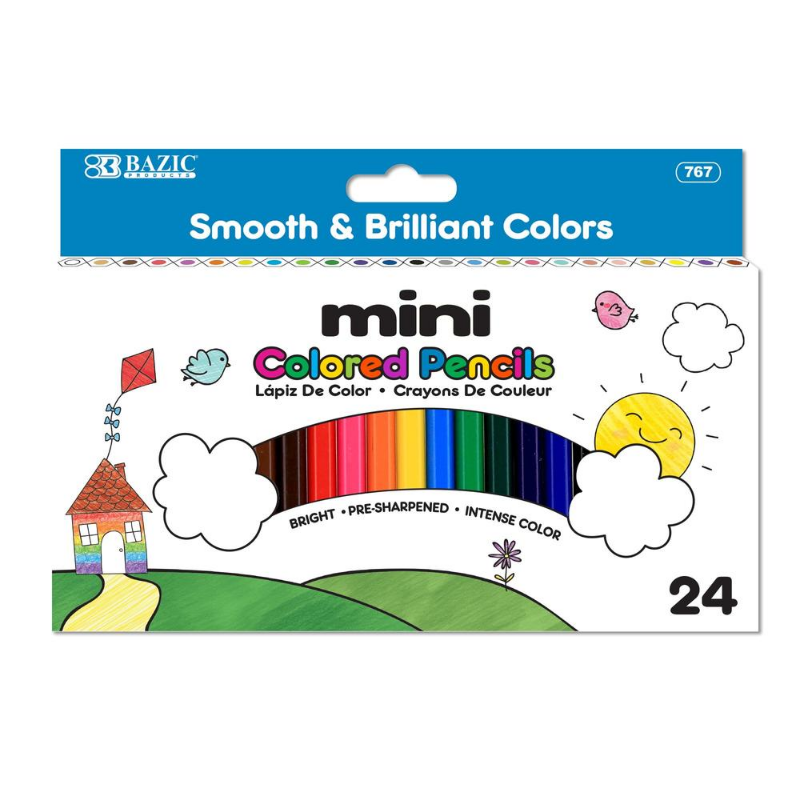 BAZIC 24 Mini Coloured Pencil