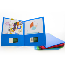 BAZIC Premium Assorted Colour 2-Pockets Portfolios