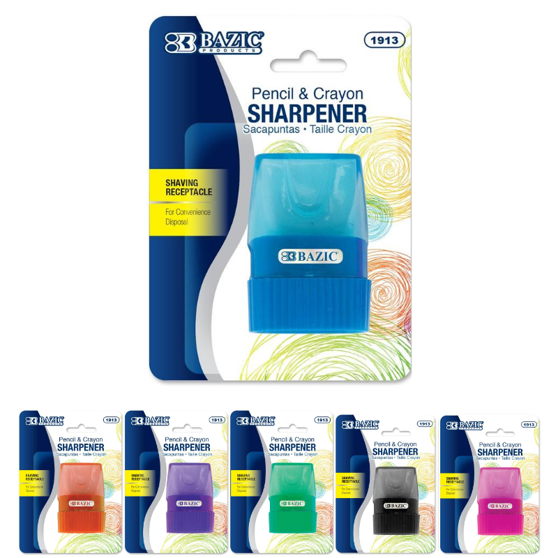 BAZIC Single Hole Sharpener w/ Receptacle