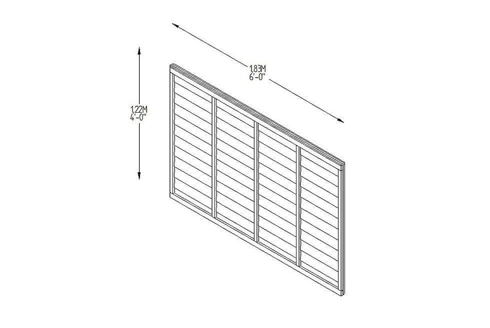 Thumbnail: Pressure Treated Timber Superlap Green Fence Panel 1829 x 915mm