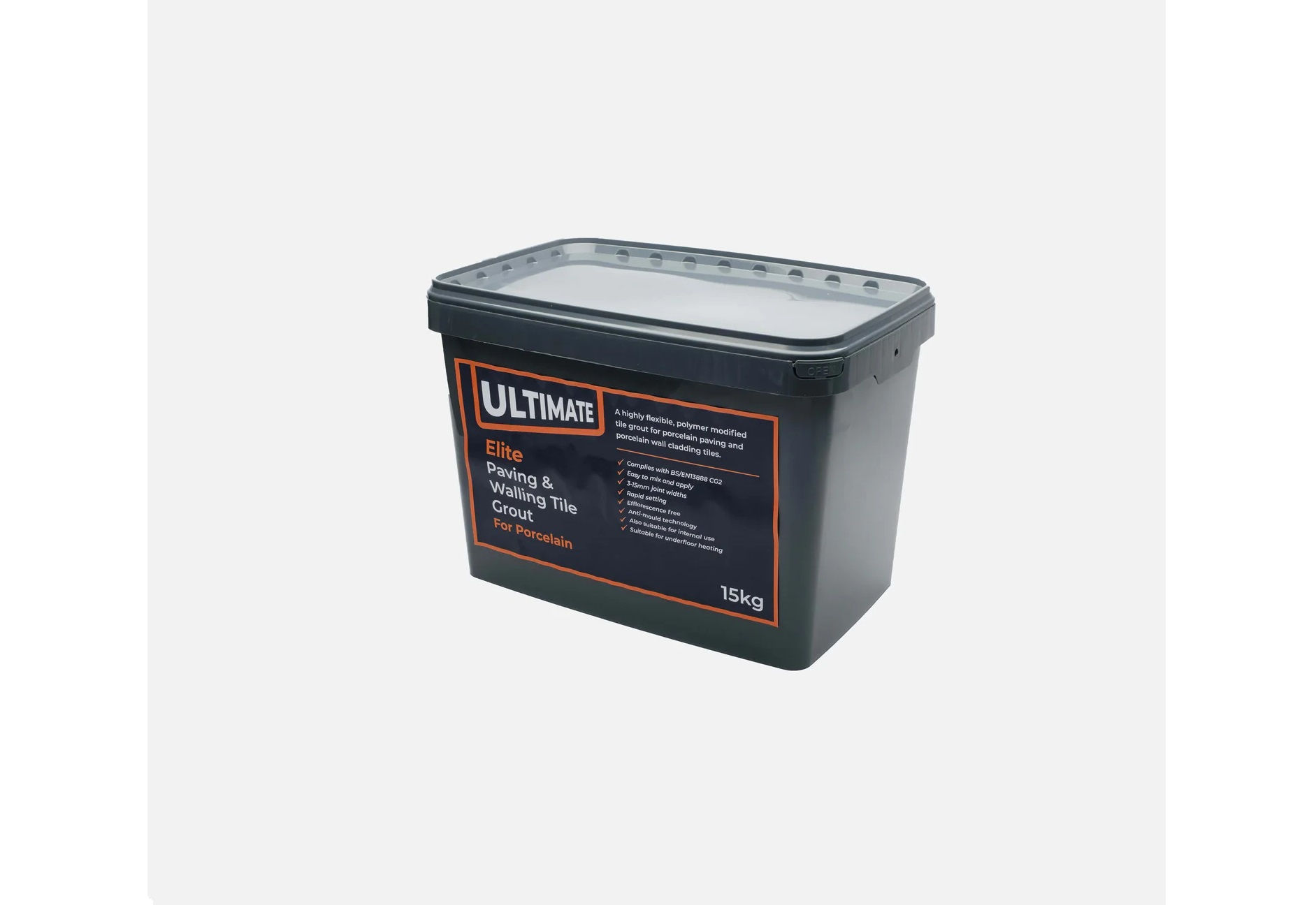 Ultimate Elite Paving & Walling Tile Grout 12.5kg Slate Grey