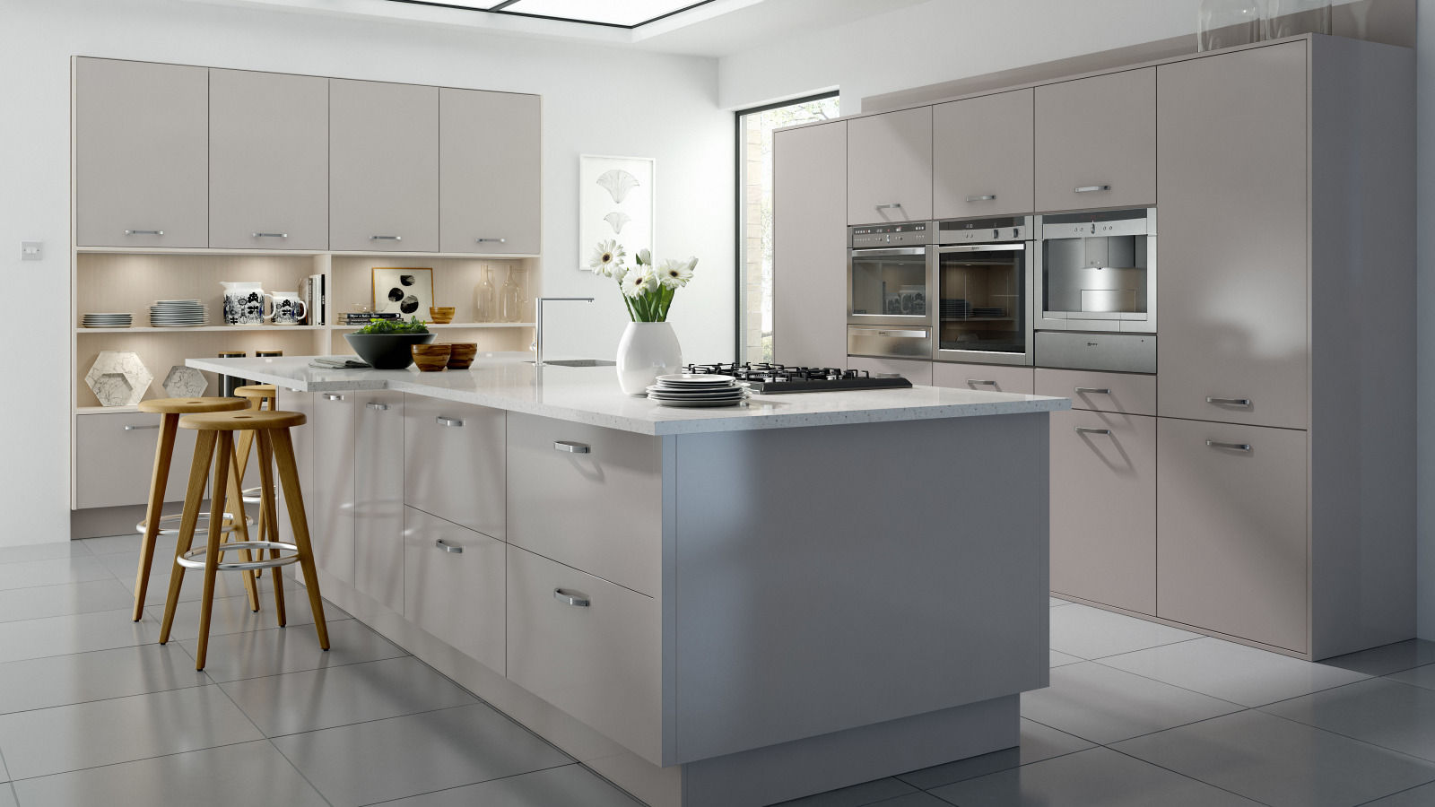 Chippendale Technica Gloss Cashmere Kitchen By Kuche & Bagno