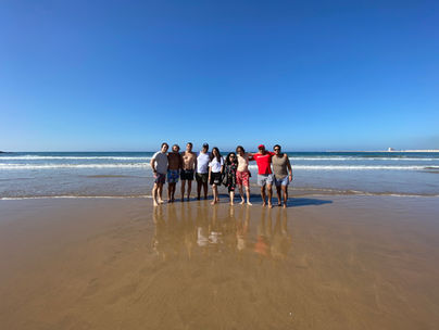 Morning walk on Agadir beach with some participants