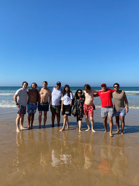 Morning walk on Agadir beach with some participants
