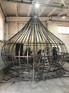 leveling frame of a church dome