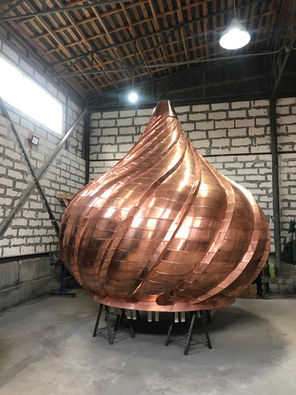 copper covering of complex dome