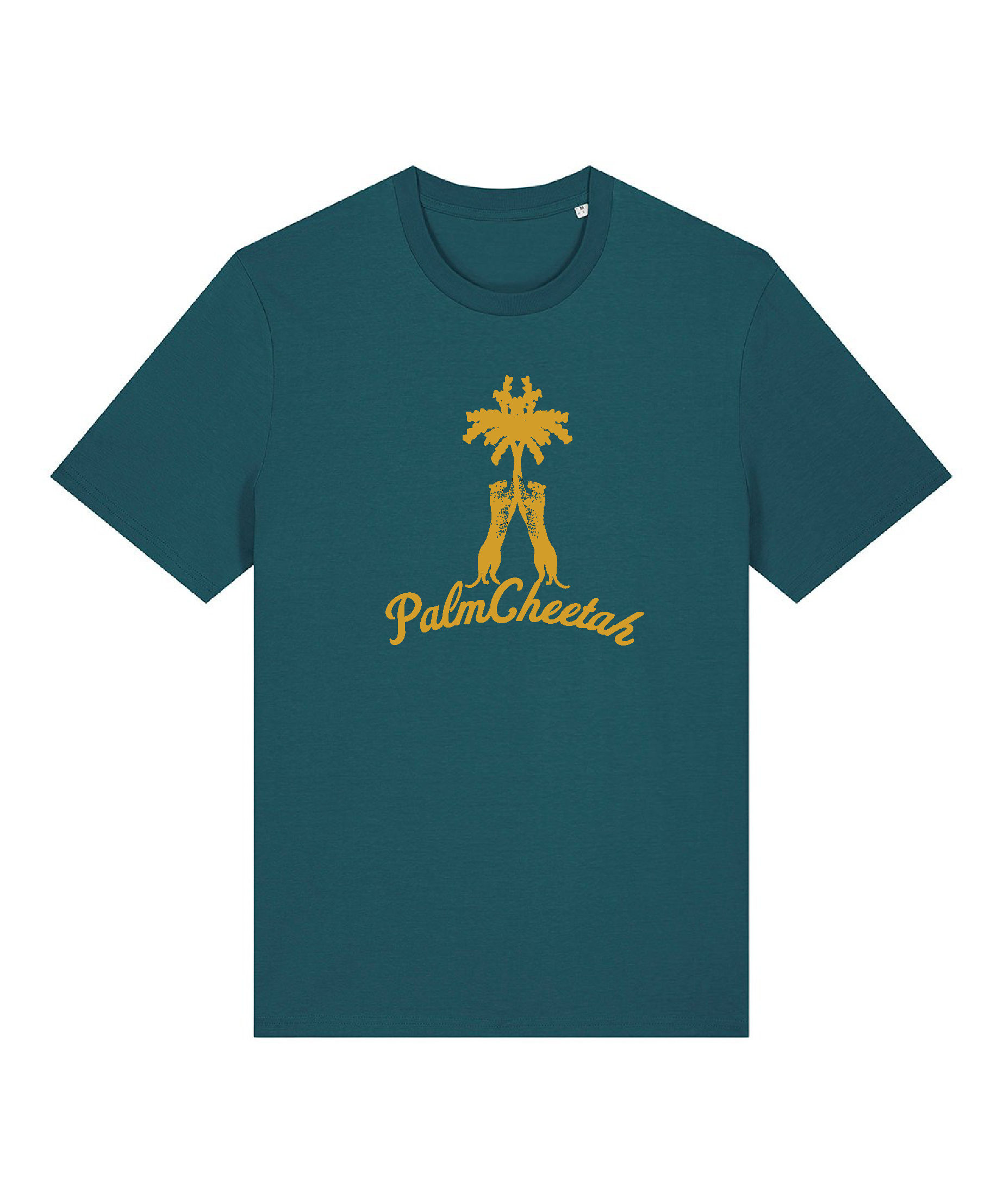 PalmCheetah Unisex Organic T-Shirt. Unisex size.