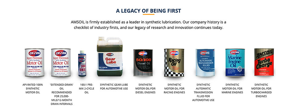 Amsoil's legacy of being the first synthetic lubricants