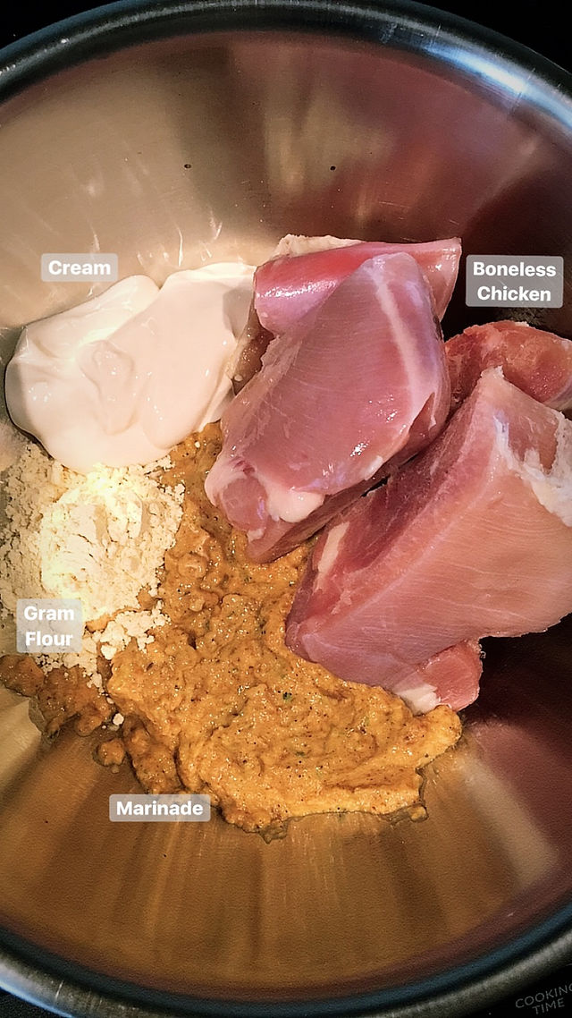 Mix and marinate chicken