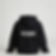 Back of black Unserious Movers Hoodie with NOT SERIOUS text.