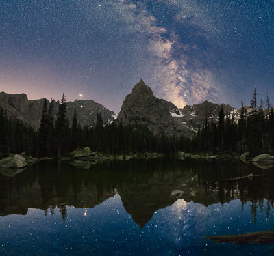 Milky Way over Lone Eagle Peak, Indian Peaks Wilderness, Colorado
