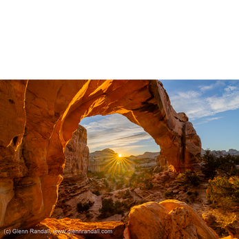 Hickman Natural Bridge at sunrise, Capitol Reef National Park, Utah