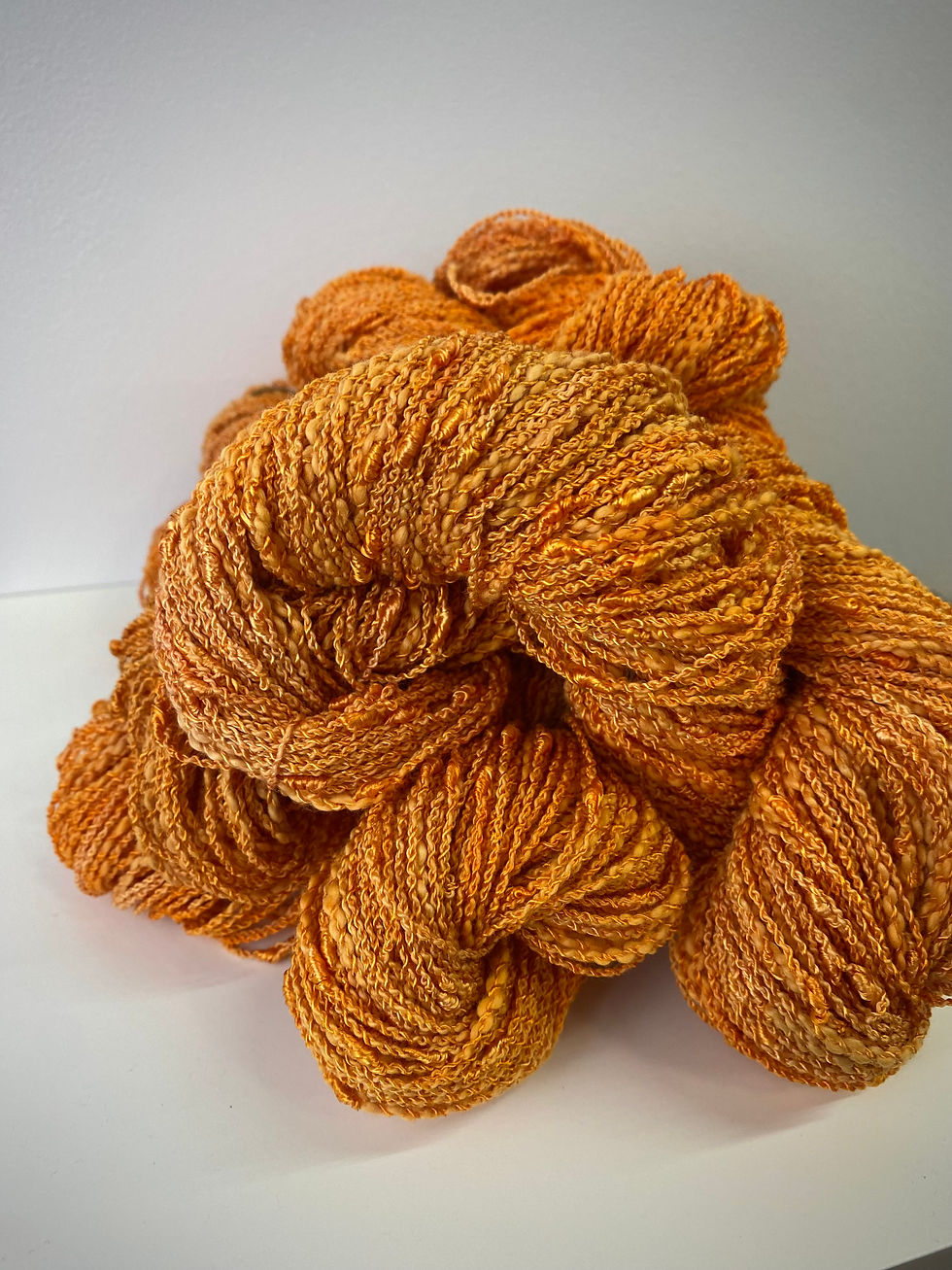 ochre rayon slub yarn